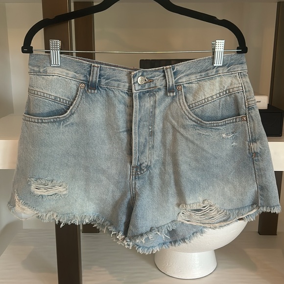 Free People Women's Now Or Never Denim Short - Picture 3 of 6